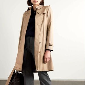 Burberry Silky Tan Belted Raincoat/ Trench Coat